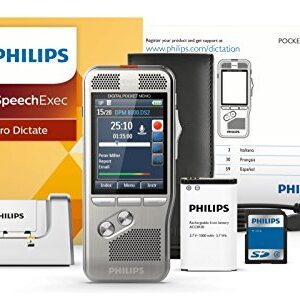 Philips DPM-8000 Professional Digital Pocket Memo with Cradle and Speechexec Pro Software