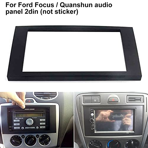 Double DIN Installation Kit Car Stereo Faceplate Audio Panel Audio Plate for Car 2005-up Plastic Black (Black)