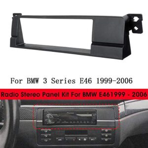 1 Din Car Radio Stereo Fascia Panel Frame Plate CD DVD Dash Audio Cover Trim Adapter Compatible with BMW 3 Series E46 1999-2006
