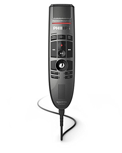 Philips LFH-3500 SpeechMike Premium USB Push Button Dictation Microphone Best-in-Class Recording with Precision Microphone