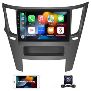 unitopsci android car stereo radio for subaru outback legacy 2010 2011 2012 2013 2014 apple carplay android auto bluetooth 9 inch hd touchscreen fm gps navigation wifi hifi usb with ahd backup camera