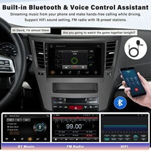 UNITOPSCI Android Car Stereo Radio for Subaru Outback Legacy 2010 2011 2012 2013 2014 Apple CarPlay Android Auto Bluetooth 9 Inch HD Touchscreen FM GPS Navigation WiFi HiFi USB with AHD Backup Camera