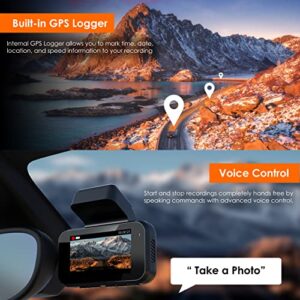 RexingUSA V55 Dash Cam - 4k Modular Capabilities, 5.0 GHz Wi-Fi, GPS Car Dash Camera Recorder, Night Vision, Loop Recording, Parking Monitor, Supercapacitor, Support 256GB Max, Voice Control (2023)