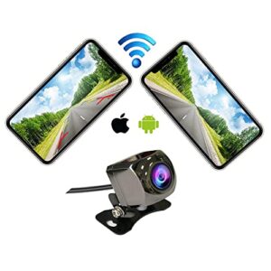 casoda latest hd1080p wifi wireless backup camera for iphone and android, ultra strong signal smooth video, crystal clear picture, easy to install (mini for cars suvs and pickup only)
