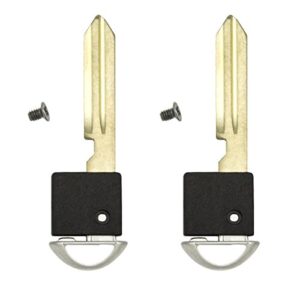 Keyless2Go Replacement for New Uncut Keyless Emergency Insert Key Blade NI06 NI05 w Out Transponder Chip (2 Pack)