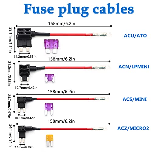 maierke 13FT RJ11 Style Radar Detector Hardwire Kit,Quick Connection Plug and Play Cord Cable Set,Include Fuse M1-Q-014