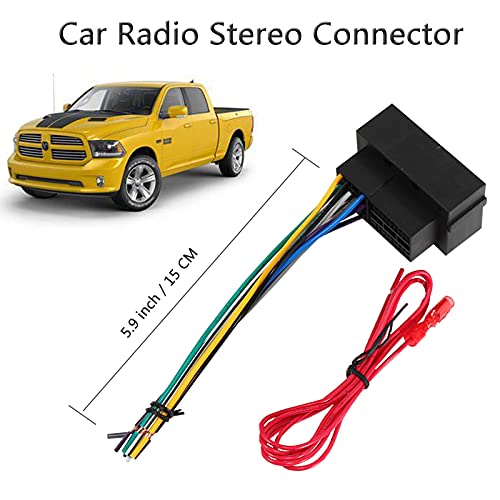 RED WOLF Car Radio Wiring Harness Adapter Replacement for Jeep Dodge Ram Chrysler 2015-2021 to Install Aftermarket Stereo NAV Cable Connector Plug