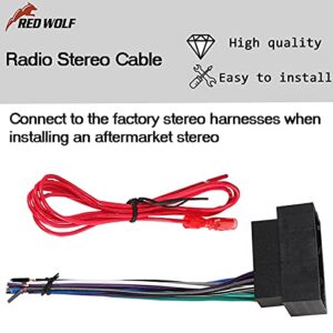 RED WOLF Car Radio Wiring Harness Adapter Replacement for Jeep Dodge Ram Chrysler 2015-2021 to Install Aftermarket Stereo NAV Cable Connector Plug