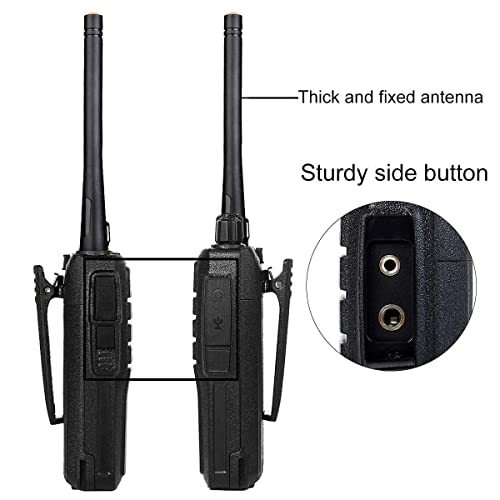 Retevis RT21 Adult Walkie Talkies(6 Pack) with Headsets (10 Pack), 2 Way Radio Hands Free with Six-Way Multi Gang Charger Long Range for Organization Business, C Shape Earhook Walkie Talkie Earpiece