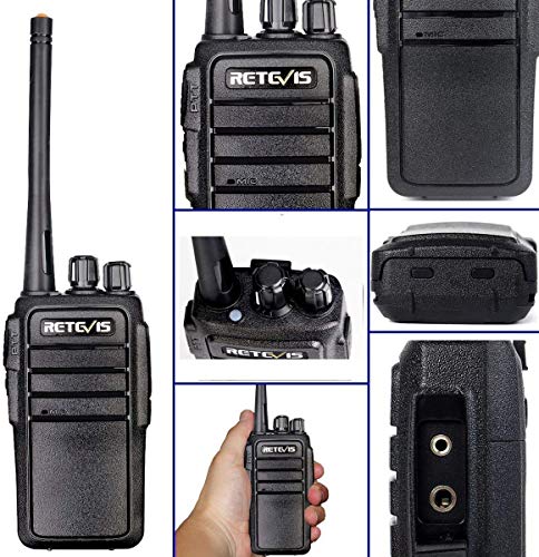 Retevis RT21 Adult Walkie Talkies(6 Pack) with Headsets (10 Pack), 2 Way Radio Hands Free with Six-Way Multi Gang Charger Long Range for Organization Business, C Shape Earhook Walkie Talkie Earpiece