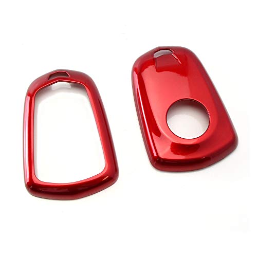 iJDMTOY Exact Fit Glossy Red Smart Key Fob Shell Cover Compatible With 2015-up Cadillac ATS CTS CT6 ELR XTS XT5 SRX Escalade (Please verify your actual key before buying)