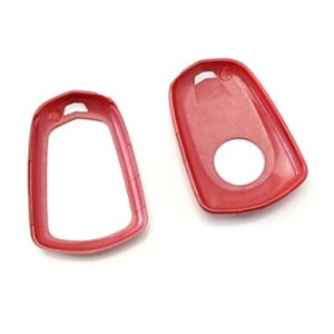 iJDMTOY Exact Fit Glossy Red Smart Key Fob Shell Cover Compatible With 2015-up Cadillac ATS CTS CT6 ELR XTS XT5 SRX Escalade (Please verify your actual key before buying)