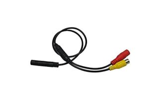 an81 – rulgs 1pc car backup reverse camera 4-pin male to cvbs rca female connector signal power adapter wire harness