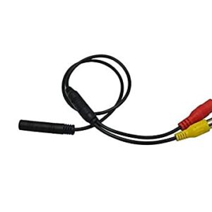 AN81 - RULGS 1PC Car Backup Reverse Camera 4-Pin Male to CVBS RCA Female Connector Signal Power Adapter Wire Harness