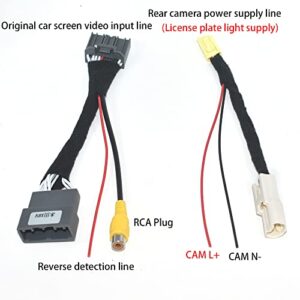 Car Rear View Backup Reverse Camera Adapter RCA Cable for Honda Vezel HR-V HRV XR-V XRV 2013~2019 Original OEM Factory Screen Video Input