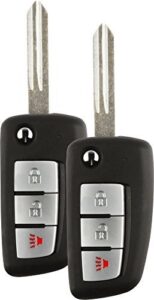 discount keyless replacement uncut car remote fob key combo compatible with kbrastu15, cwtwb1u733, id 46, ni04t (2 pack)