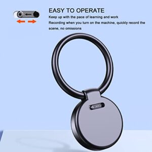 Voice Activated Recorder, HD Noise Reduction Keyring Design Mini MP3 Recorder Recording Device for Study Meeting Interview((32GB))