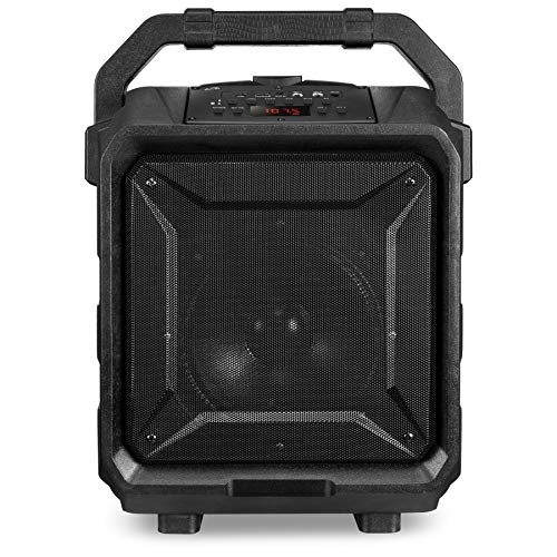 iLive ISB659B Wireless Tailgate Party Speaker, with Built-in Rechargeable Battery and Roller Wheels, Black