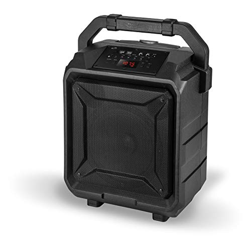 iLive ISB659B Wireless Tailgate Party Speaker, with Built-in Rechargeable Battery and Roller Wheels, Black