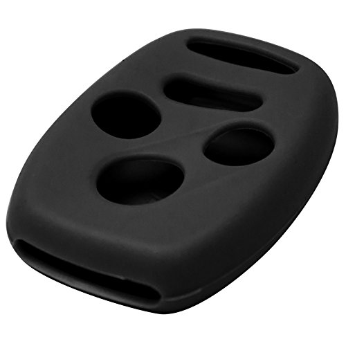 Keyless2Go Silicone Cover Protective Case for 4 Button Remote Keys KR55WK49308 MLBHLIK-1T OUCG8D-380H-A (1 Pack) - Black