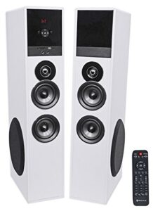 rockville tm80w bluetooth home theater tower speaker system+(2) 8″ subwoofers!