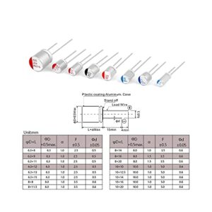 50PCS Solid Capacitor Motherboard Graphics Card,6.3V1000UF 6.3x10mm