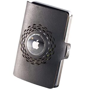 i-clip original for apple airtag with moneyclip – wallet – slim wallet – wallet compatible with airtag – men – silver black