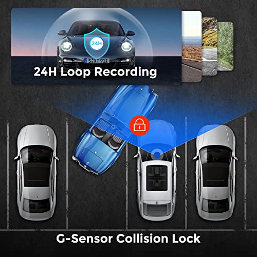 AZDOME 2K Dash Cam, Built in WiFi, Dashboard Camera with QHD 2560x1440P, M27 Car Camera, Dashcams for Cars with 3" Display, WDR, Night Vision, Parking Monitor, G-Sensor