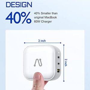 USB C Wall Charger, Aergiatech 65W PD3.0 GaN PPS QC3.0 Type C Fast Charging Power Adapter Foldable 3Port Charger Block for iPhone, for MacBook Pro, for iPad Pro, Switch, Galaxy S22/ S21/S20 White