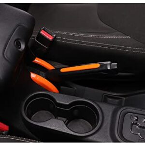 SZDEDA 2PCS ABS Handbrake Lower Cover Decorative Trim Fit for Jeep Wrangler JK 2011-2017 Interior Car Accessories (Orange)