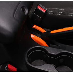 SZDEDA 2PCS ABS Handbrake Lower Cover Decorative Trim Fit for Jeep Wrangler JK 2011-2017 Interior Car Accessories (Orange)