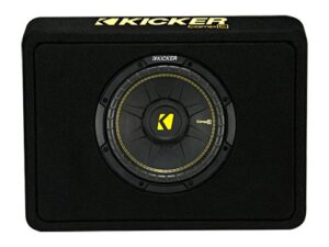 kicker tcwc104 compc 10″ subwoofer in thin profile enclosure 4-ohm