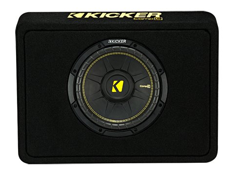 Kicker TCWC104 CompC 10" Subwoofer in Thin Profile Enclosure 4-Ohm