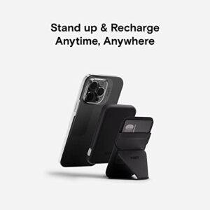 MOFT Modular Magnetic Phone Stand Power Bank Set, Foldable Stand and Portable Wireless Charger with Magnetic USB-C Cable for iPhone 14/13/12 Series,Black