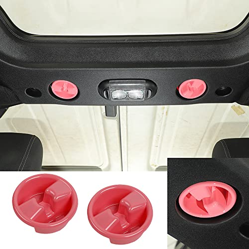 SZDEDA ABS Car Top Roof Knob Button Cover Decorative Trim Fit for Jeep Wrangler JK 2007-2017 Interior Car Accessories (Pink)