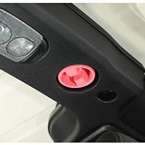 SZDEDA ABS Car Top Roof Knob Button Cover Decorative Trim Fit for Jeep Wrangler JK 2007-2017 Interior Car Accessories (Pink)