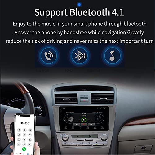 Cocheparts Car Stereo for Toyota Camry Radio 2007-2011 Built-in Apple Carplay/Android Auto/WiFi/Bluetooth/Steering Wheel Control/Split Screen/GPS Navigaion(Note:Not Compatible with JBL System)