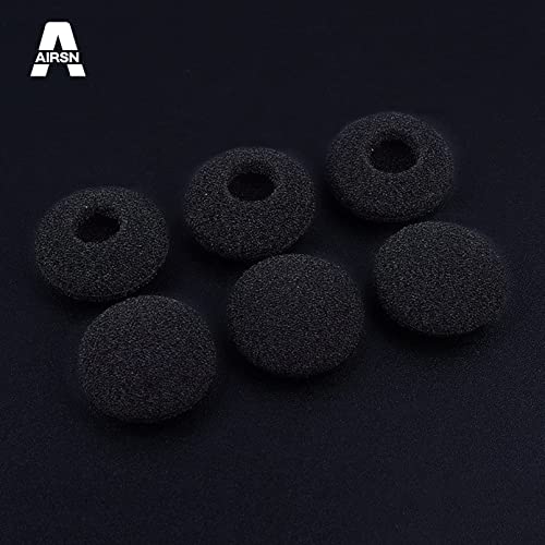 AIRSN 10 Pack Replacement Ear Foam for 18mm Earpiece,Headphone,Two Way Radio Walkie Talkie Earpiece