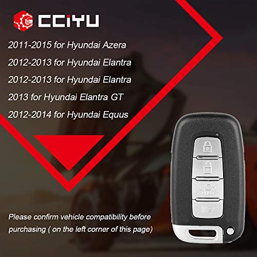 cciyu X 1 Flip Key Fob with Key Blade 4 buttons Replacement for 09 10 11 12 13 14 15 for H yundai Azera Elantra Elantra GT Equus Genesis Sonata Series with FCC 267AL-HMFNA04