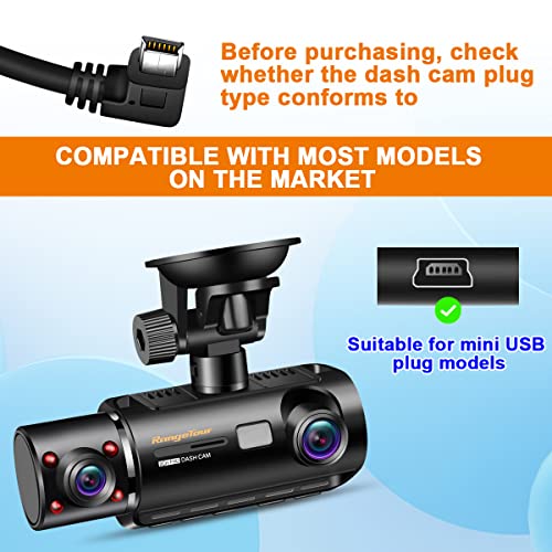 Hardwire Kit for Range Tour Dash Cam,12V-24V to 5V Car Dash Camera Charger Power Cord,Determining The Logger Plug Type 24-Hour Parking Monitoring Power Cable