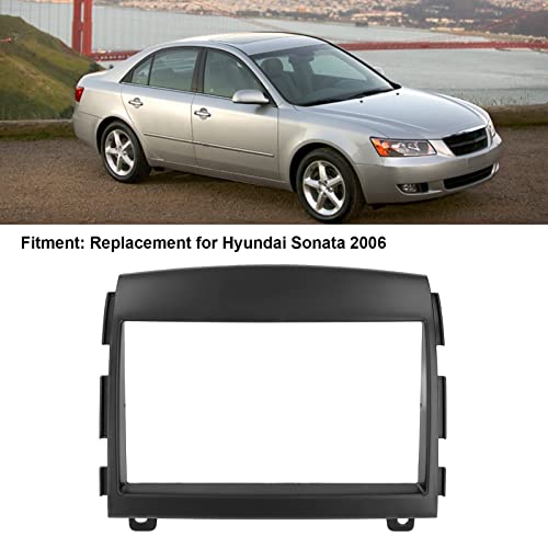 Yctze Car Stereo Radio Fascia 2DIN Car Fascia ABS Audio CD DVD Modified Panel Frame for Sonata 2006