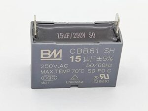 starting capacitor, cbb61 ac capacitor 250v ac 15uf 50/60hz for ul/ru listed motor capacitor