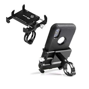 gub thick case design bike & motorcycle phone mount handlebar holder adjustable compatible with iphone xr xs 7s 8 plus,compatible with samsungs7/s6/note5/4,any phones with thick phone case (black)