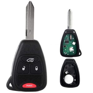 eccpp 2x new replacement remote car key fob combo 4-button uncut for chrysler dodge jeep oht692427aa, oht692713aa