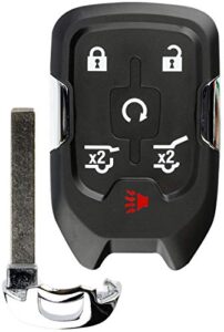 keylessoption keyless entry remote start smart car prox key fob w/ key for 15-19 chevy tahoe suburban, 15-20 gmc yukon xl hyq1aa