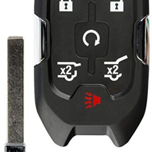 KeylessOption Keyless Entry Remote Start Smart Car Prox Key Fob W/ Key for 15-19 Chevy Tahoe Suburban, 15-20 GMC Yukon XL HYQ1AA