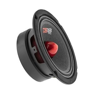 DS18 PRO-GM6B Loudspeaker - 6.5", Midrange, Red Aluminum Bullet, 480W Max, 140W RMS, 8 Ohms - Premium Quality Audio Door Speakers for Car or Truck Stereo Sound System (1 Speaker)