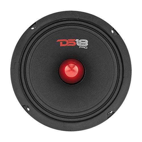 DS18 PRO-GM6B Loudspeaker - 6.5", Midrange, Red Aluminum Bullet, 480W Max, 140W RMS, 8 Ohms - Premium Quality Audio Door Speakers for Car or Truck Stereo Sound System (1 Speaker)