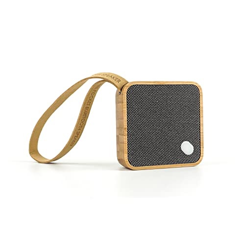 Gingko Mi Square Pocket Bluetooth Speaker 3" x 3" Portable Bamboo