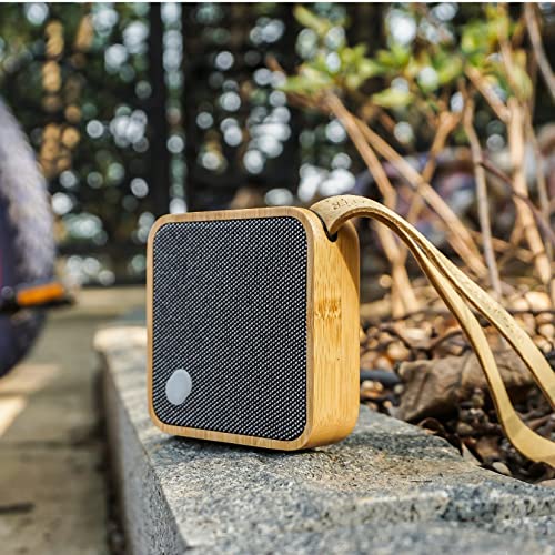 Gingko Mi Square Pocket Bluetooth Speaker 3" x 3" Portable Bamboo